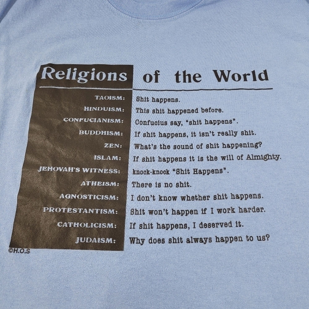 RELIGIONS of the World Funny T-shirt
